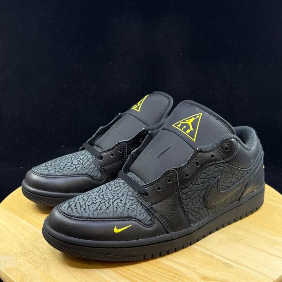 Nike Air Jordan 1 Low Black Elephant Print Yellow IM6568-010 Men\'s Size 10 New main image 5